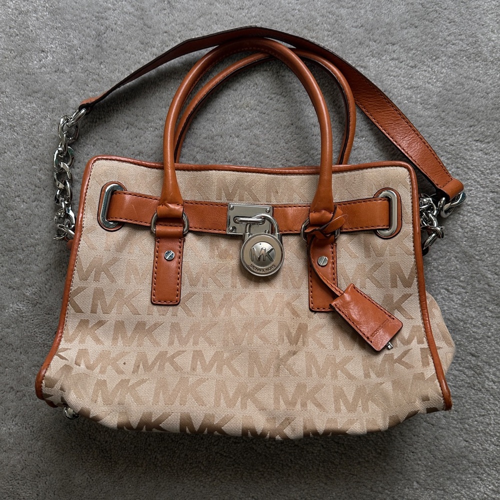 Michael Kors Tan Lock & Key Purse